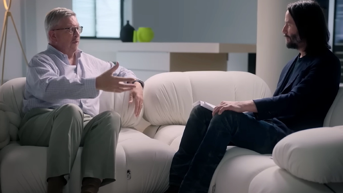 Keanu Reeves com Ross Brawn, © Disney