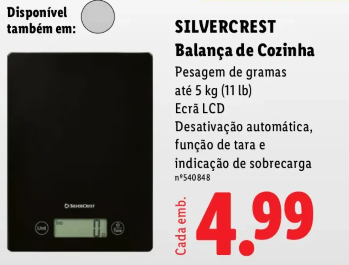 lidl balança de cozinha