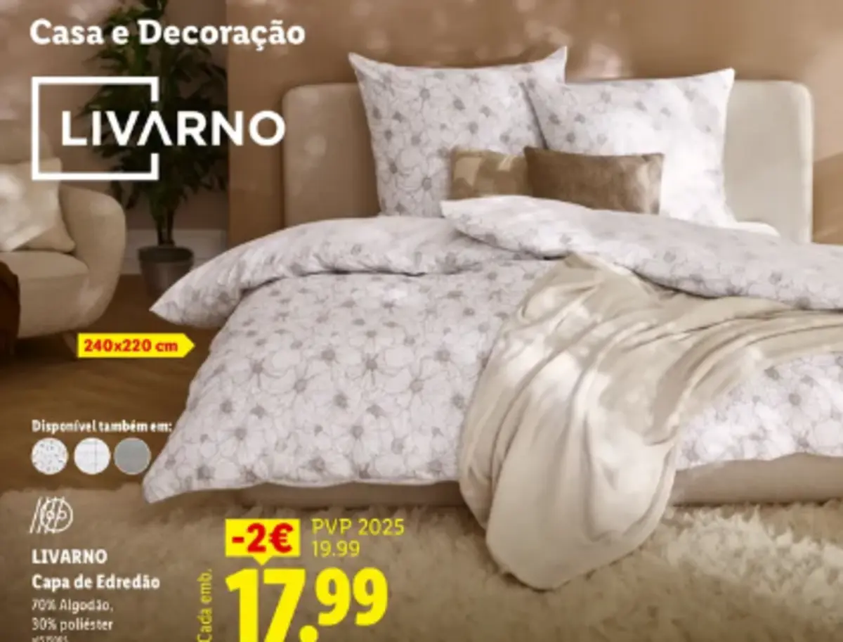 lidl capa de edredão