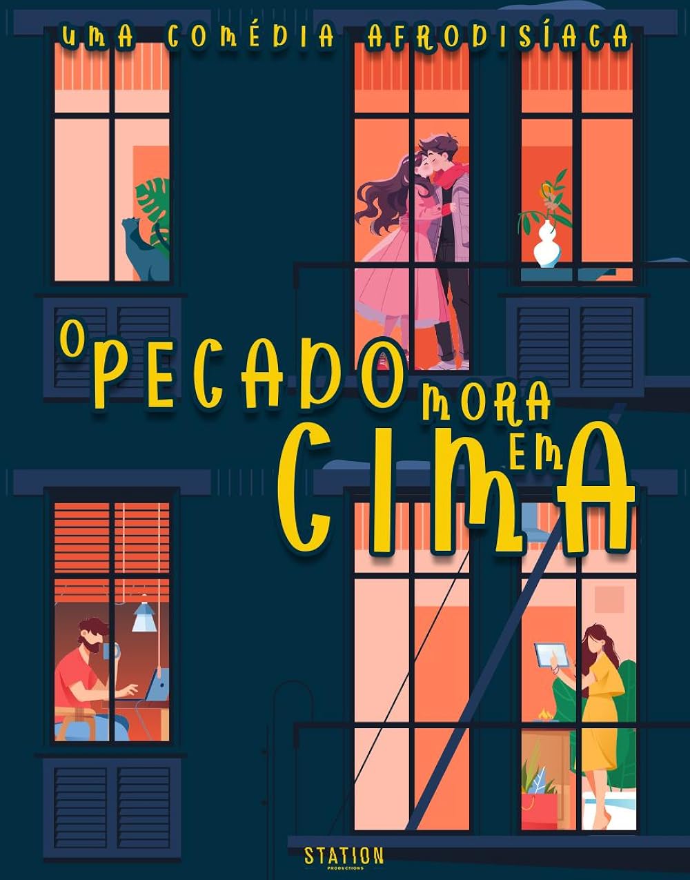 Poster for O Pecado Mora em Cima
